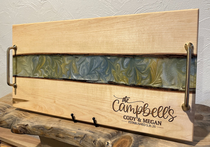 Epoxy and Maple Wood Charcuterie Board