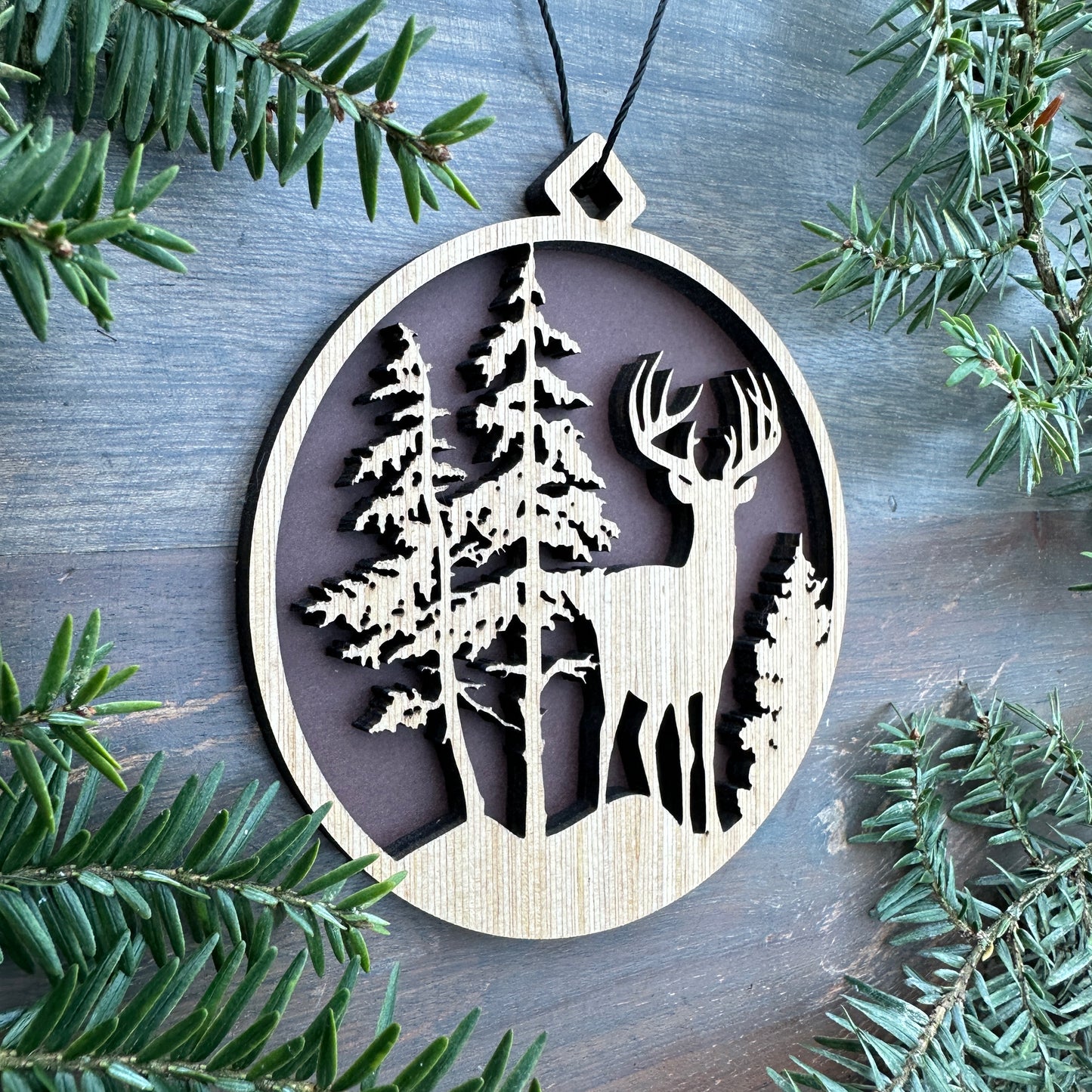 Whitetail Buck Wood Ornament
