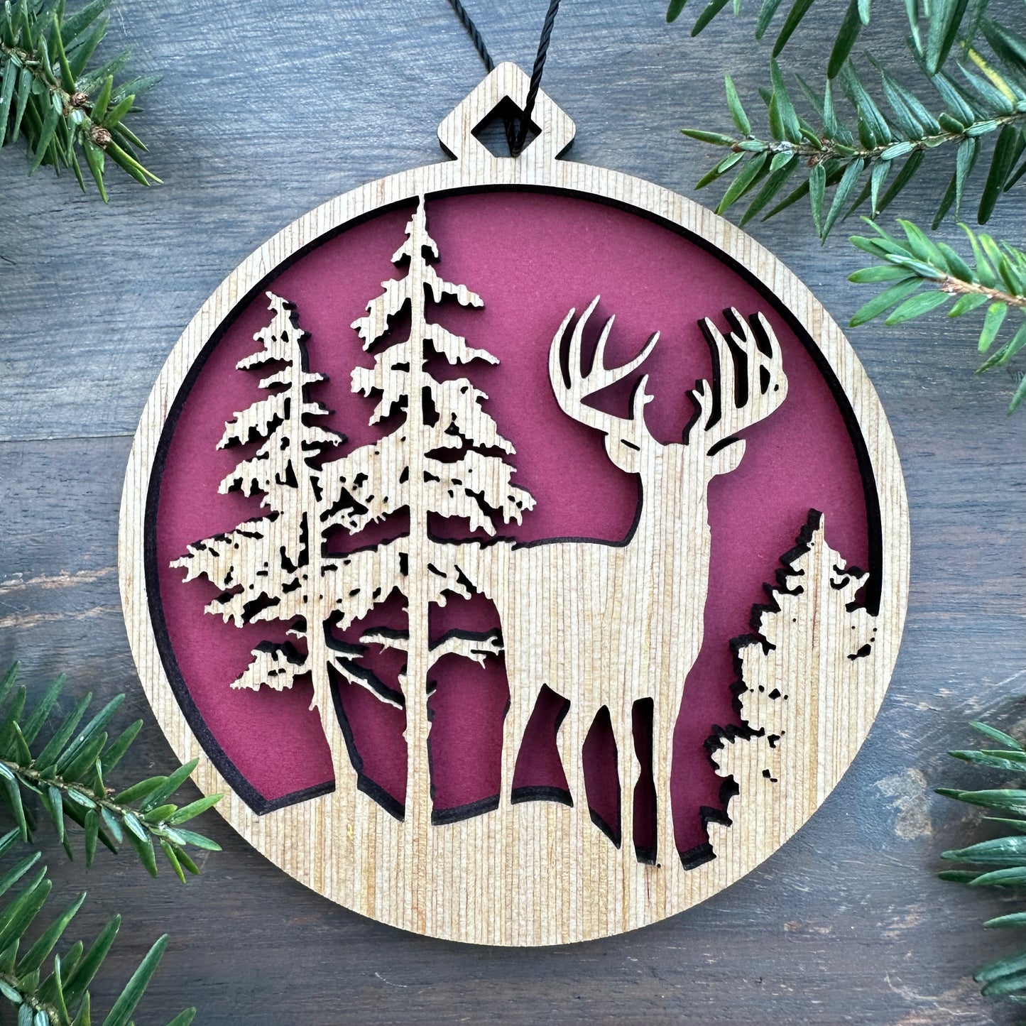 Whitetail Buck Wood Ornament