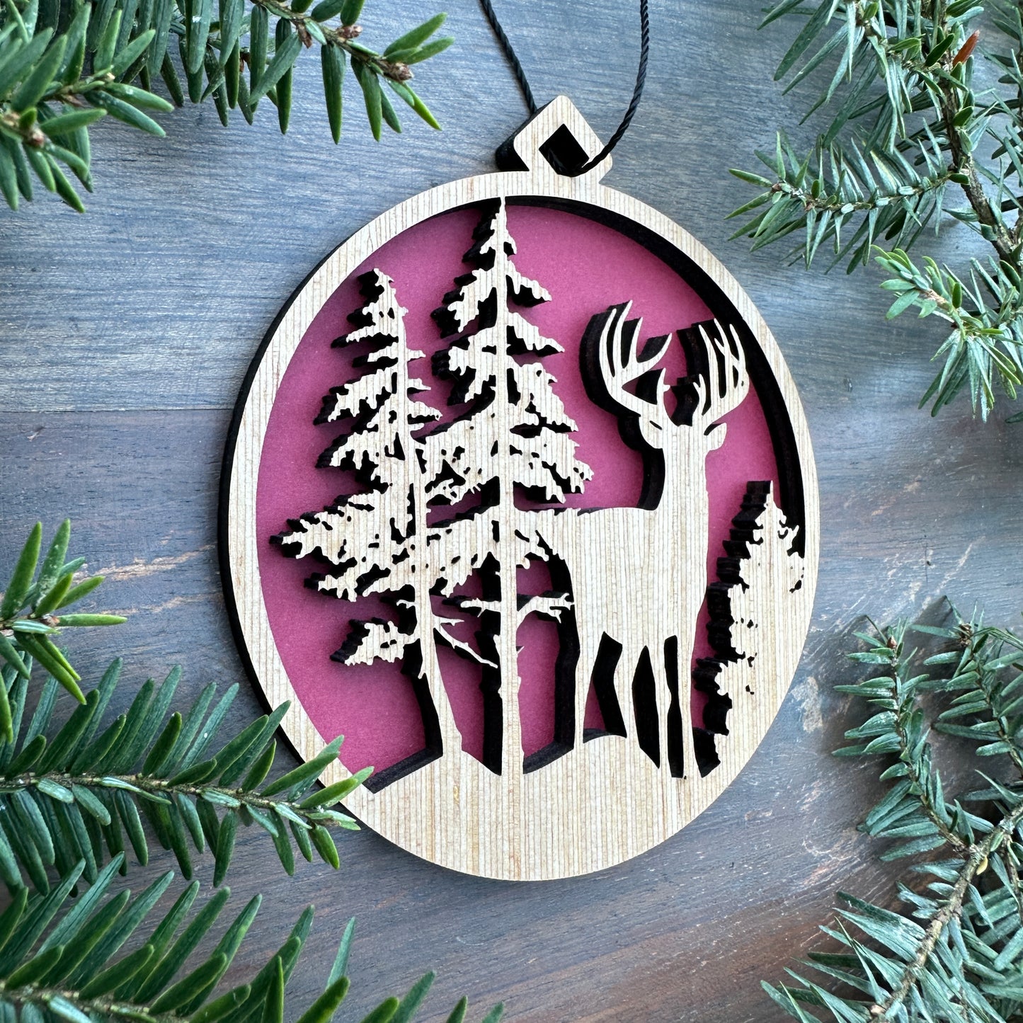 Whitetail Buck Wood Ornament