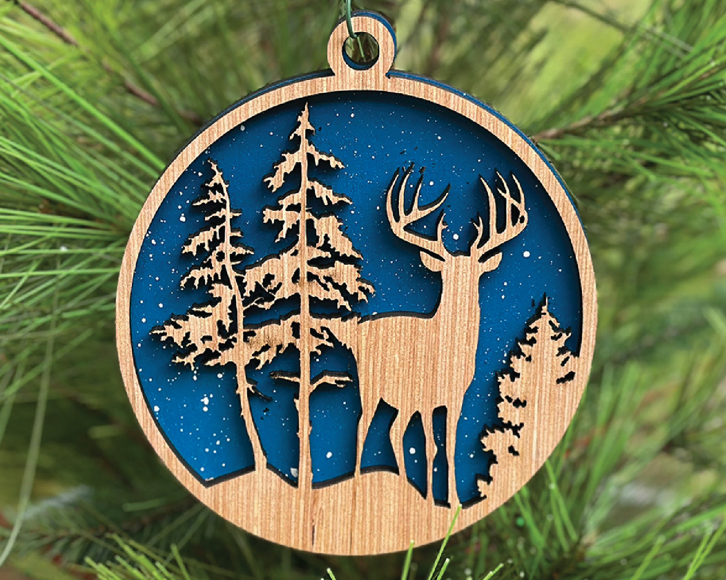 Rustic Whitetail Buck Ornament