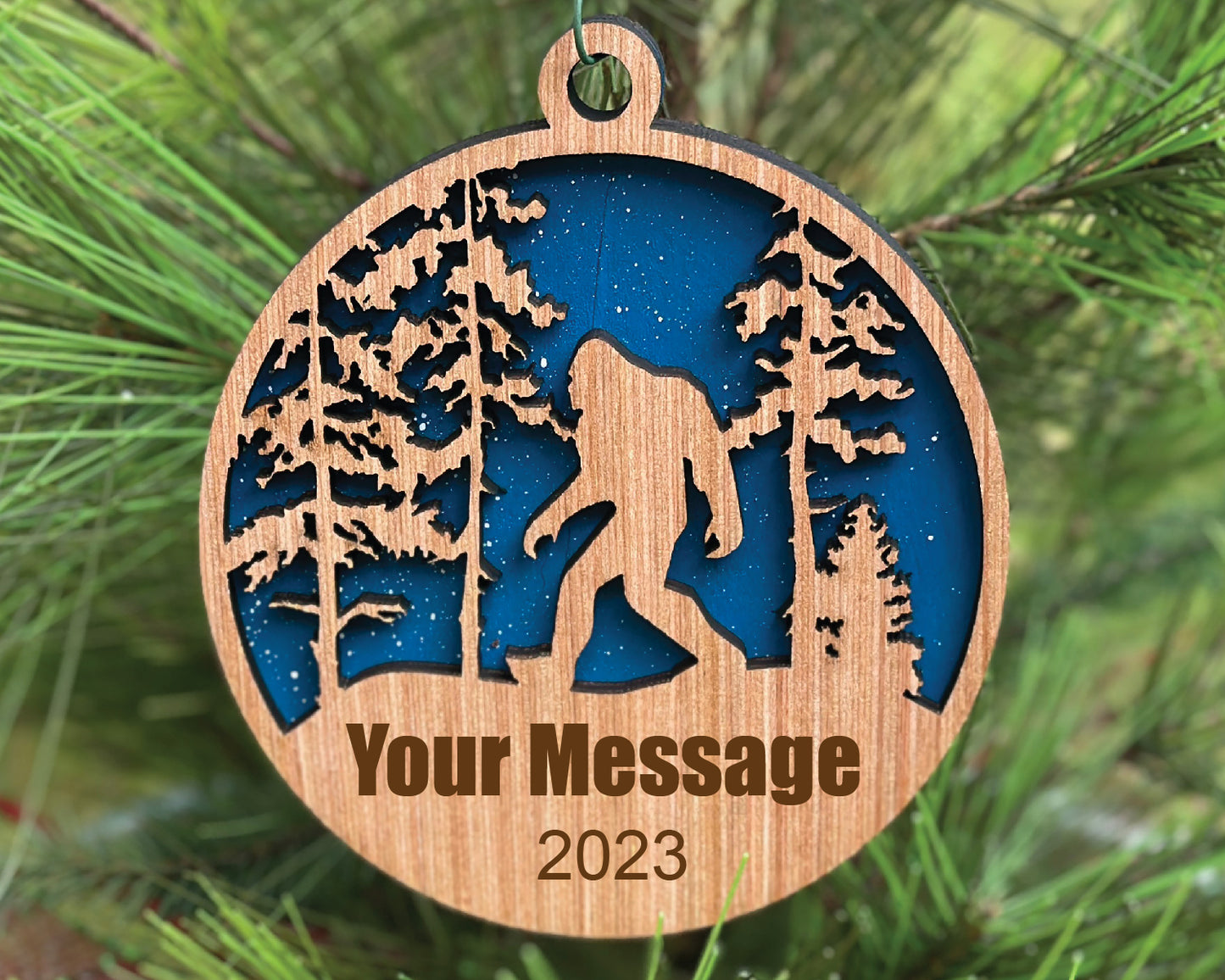 Personalized Bigfoot Ornament