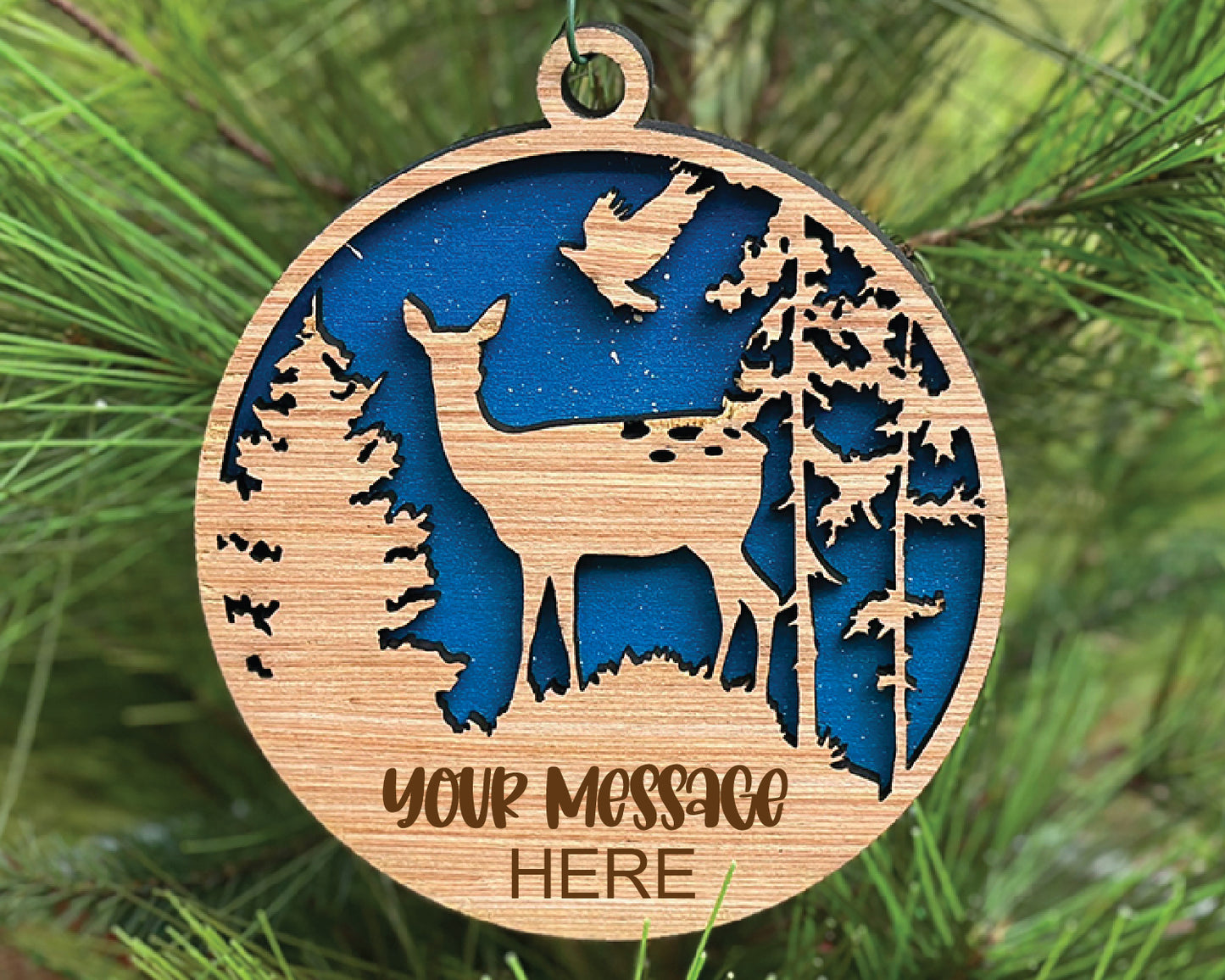 Personalized Whitetail Doe Ornament