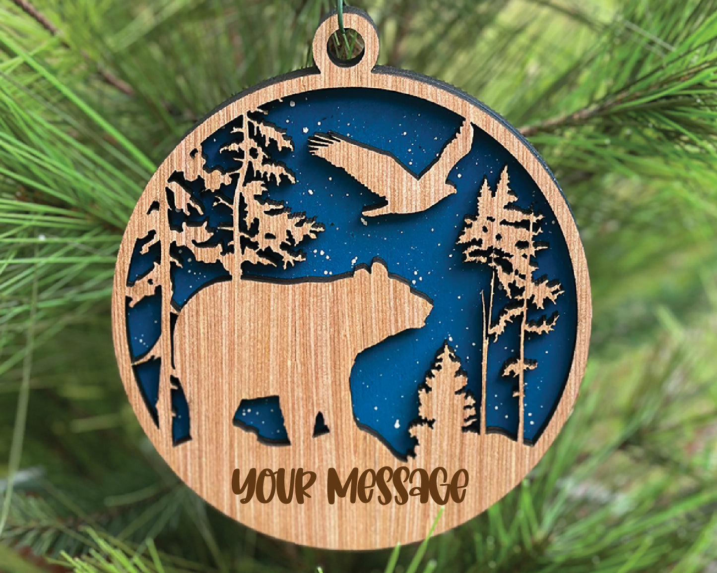 Personalized Wildlife Bear Ornament