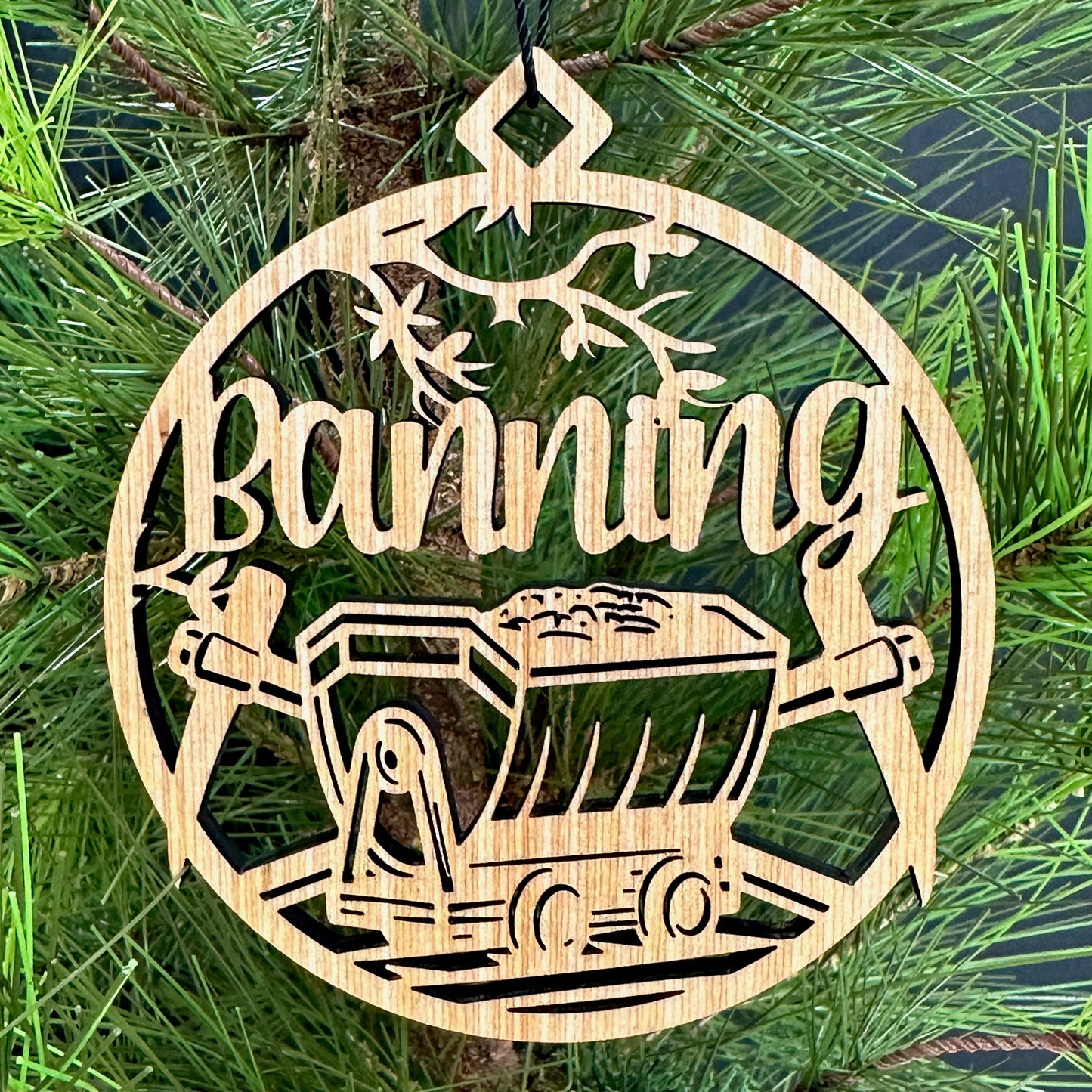 Rustic Banning, PA Wood Ornament