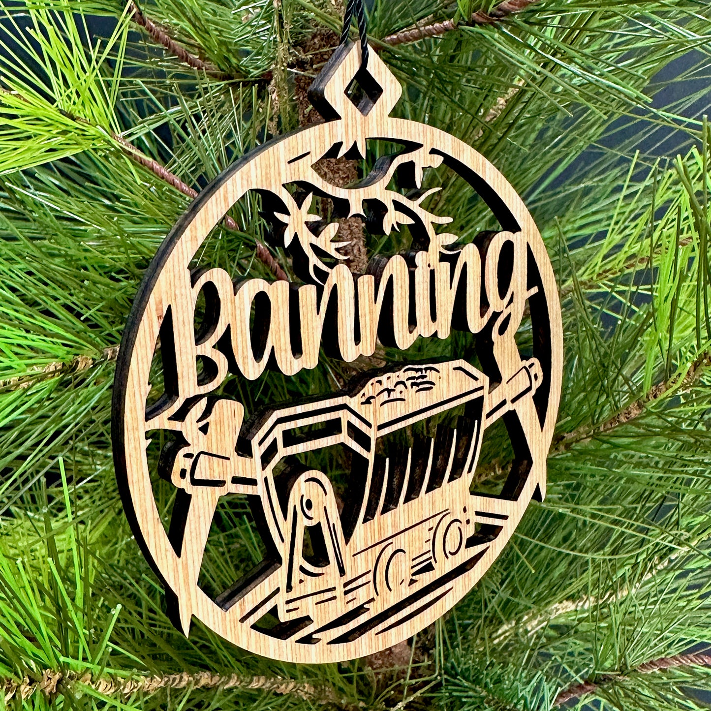 Rustic Banning, PA Wood Ornament