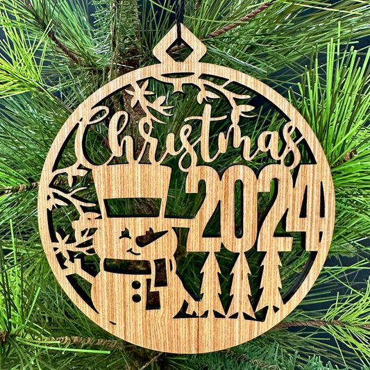 Christmas 2024 Wood Ornament