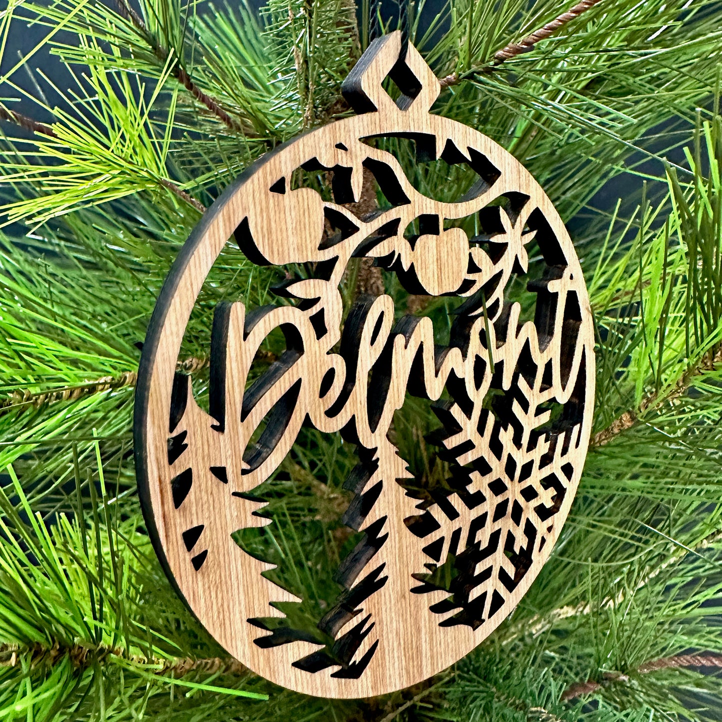 Rustic Delmont, PA Wood Ornament