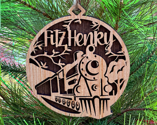 Rustic Fitz Henry, PA Wood Ornament
