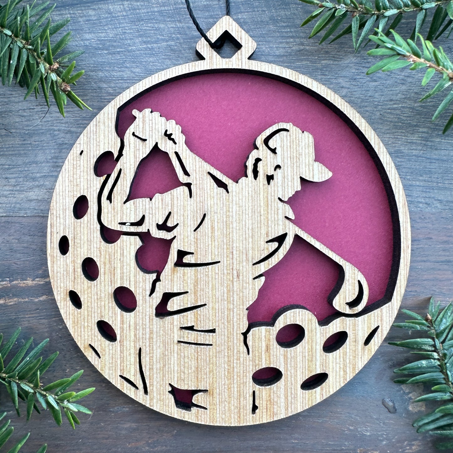 Male Golfer Wood Ornament