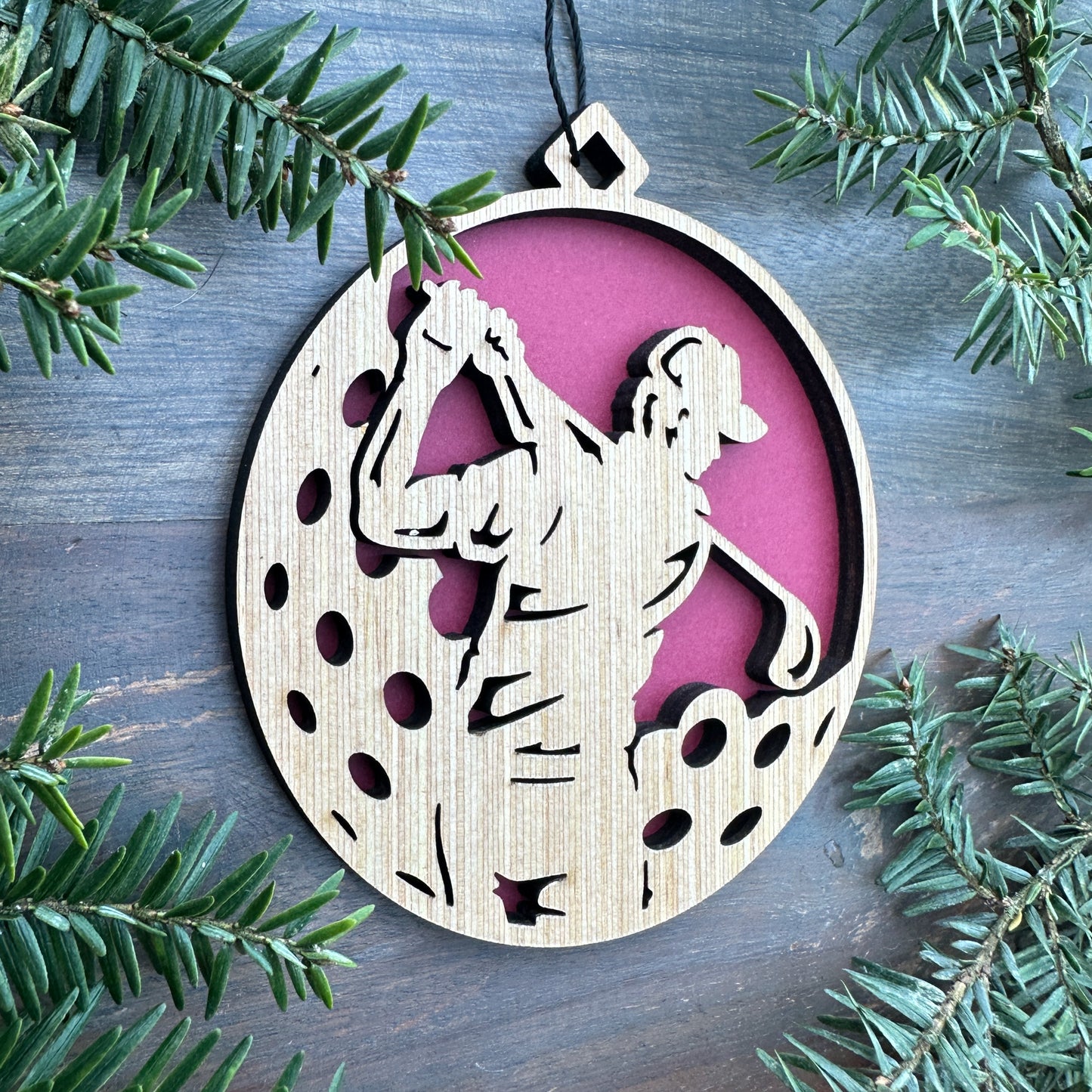 Male Golfer Wood Ornament