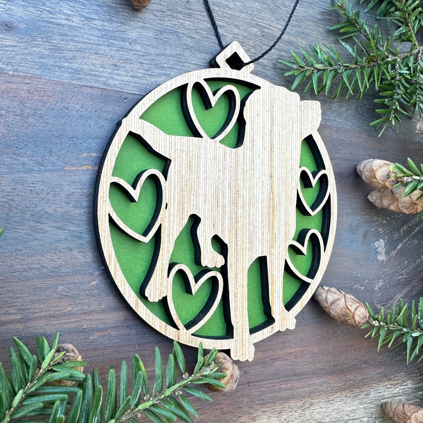 Labrador Wood Ornament - 7 Colors - 2 Sizes