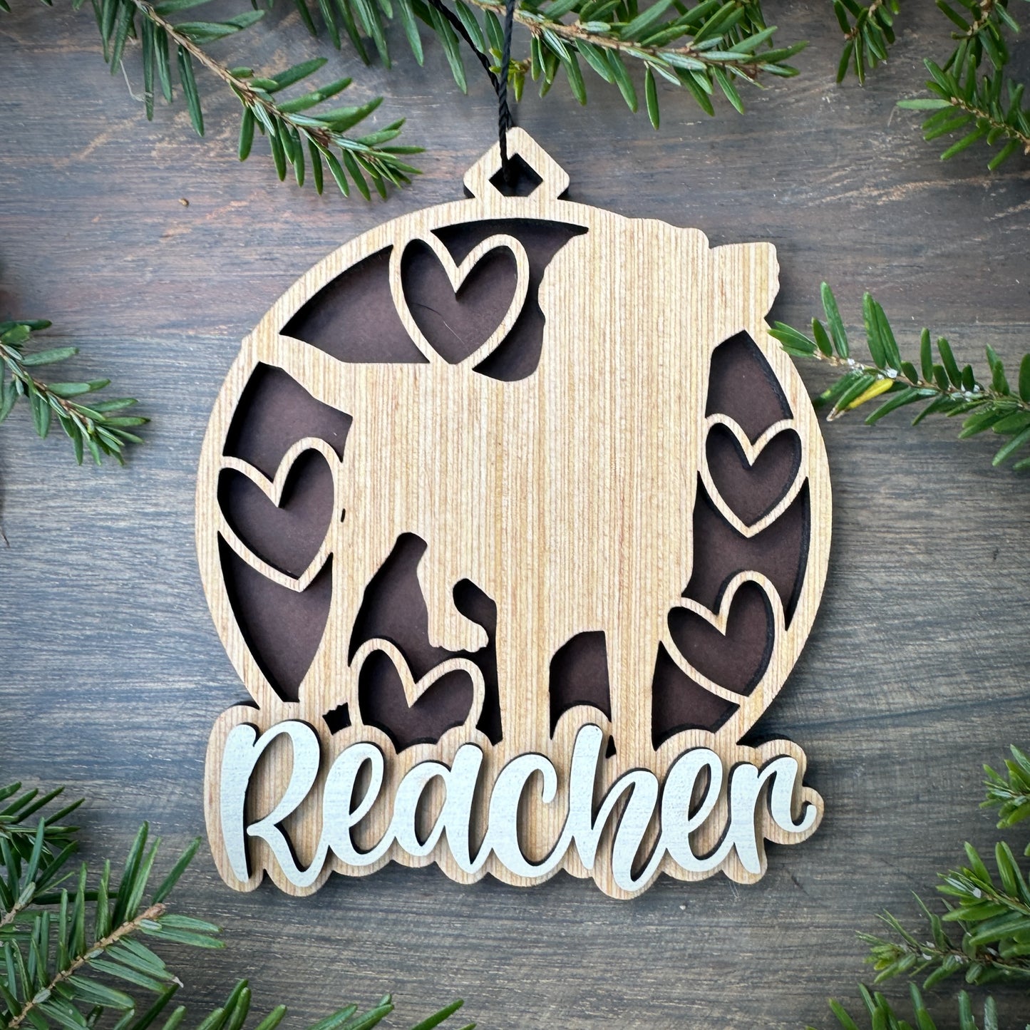 Personalized Labrador retriever Dog Wood Ornament with Name