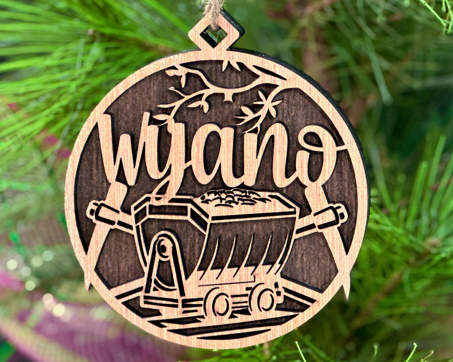 Rustic Wyano, PA Wood Ornament