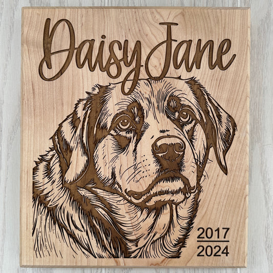 Personalized Engraved Pet Memorial from Photo