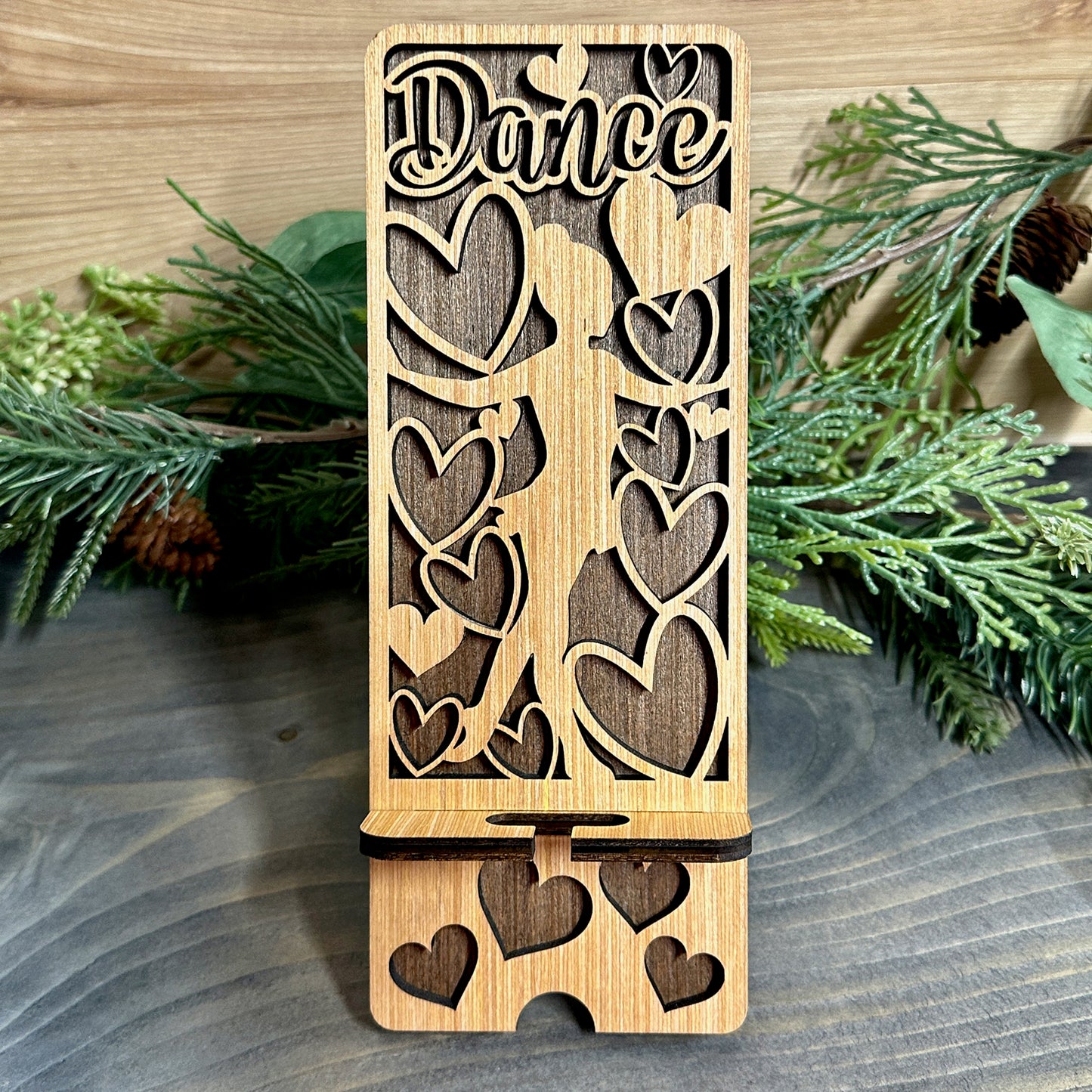 Wood Phone Stand and Decor - Dance