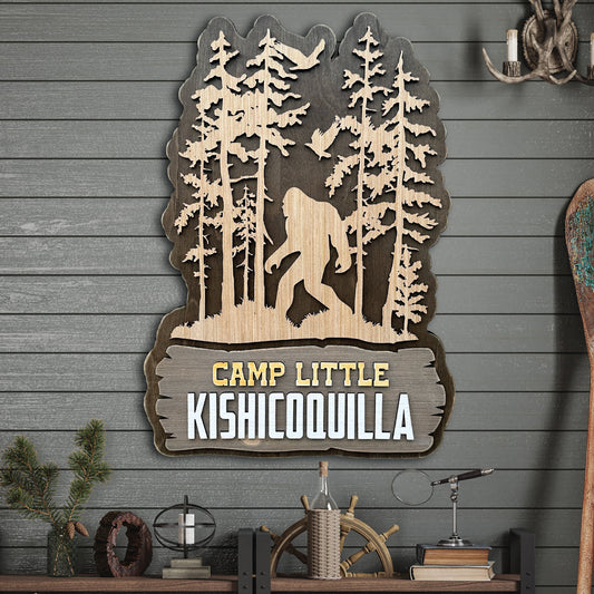 Personalized Rustic Bigfoot Interior Sign