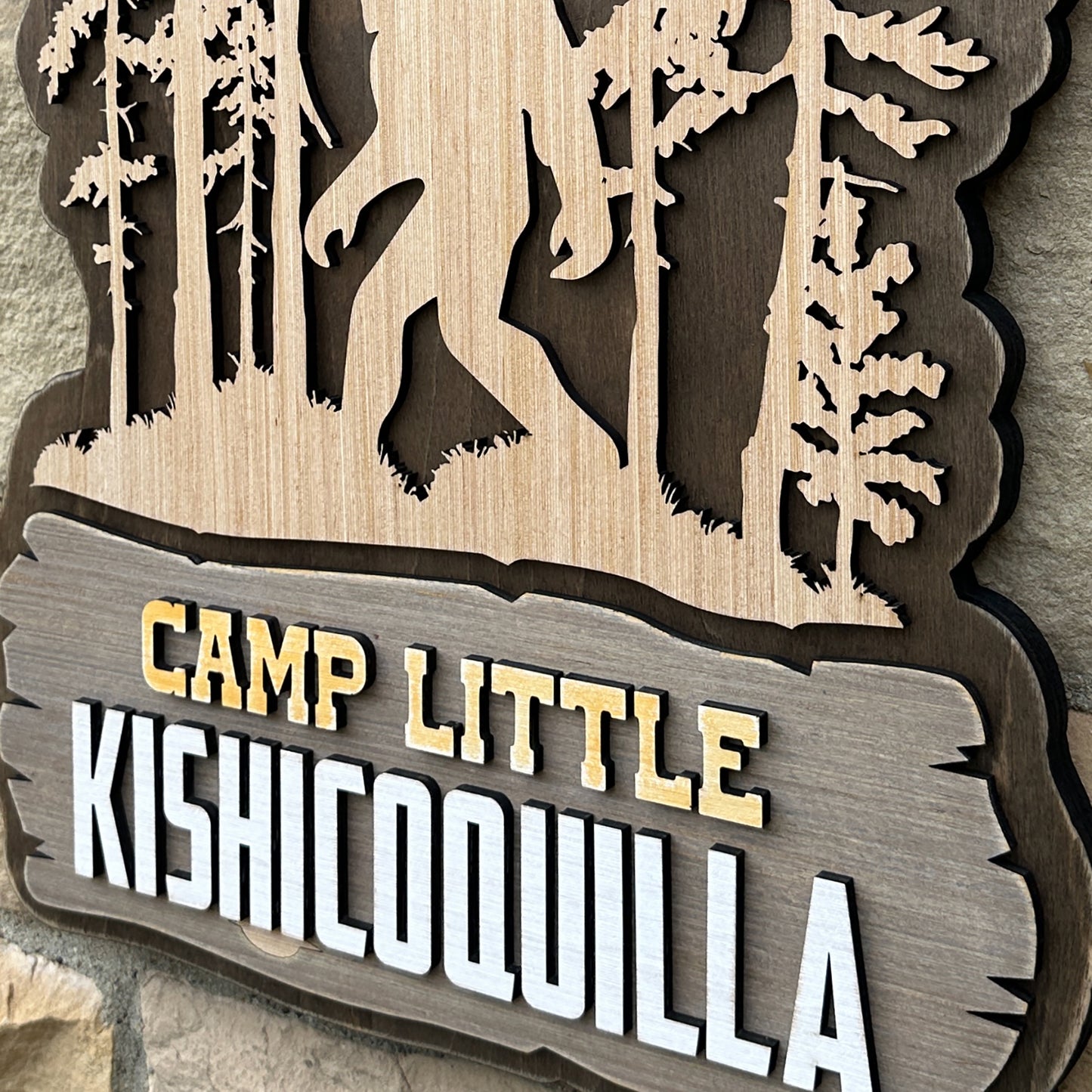 Personalized Rustic Bigfoot Interior Sign