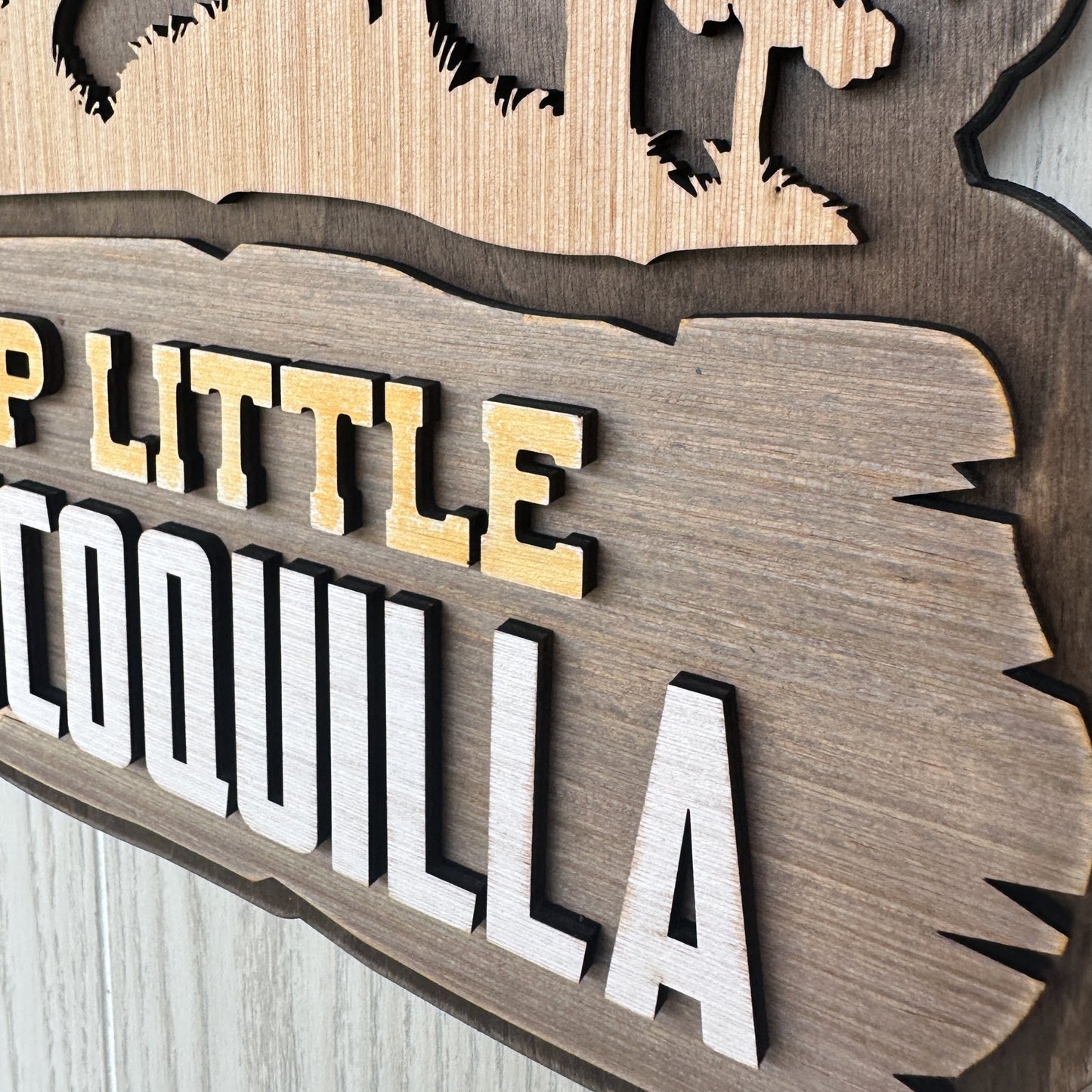 Personalized Rustic Bigfoot Interior Sign