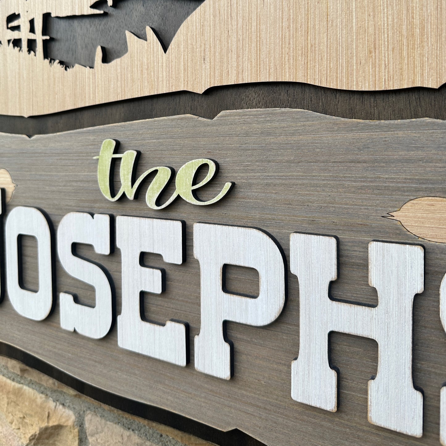 Personalized Rustic Whitetail Buck Wood Sign