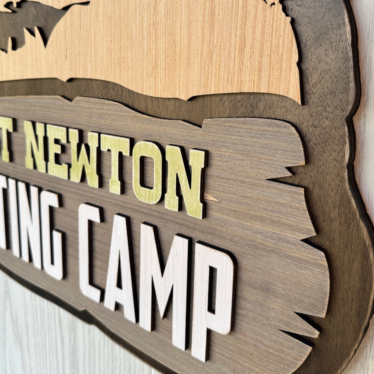 Personalized Rustic Whitetail Buck Wood Sign