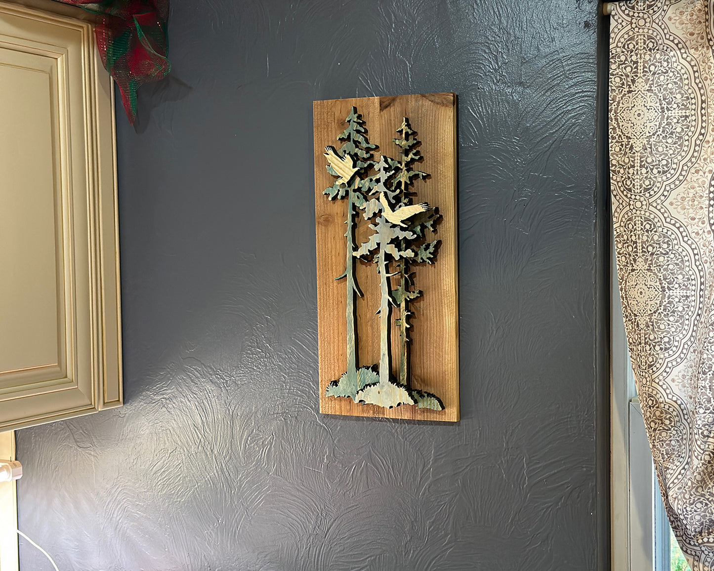 Triple Layered Wood Pine Wall art