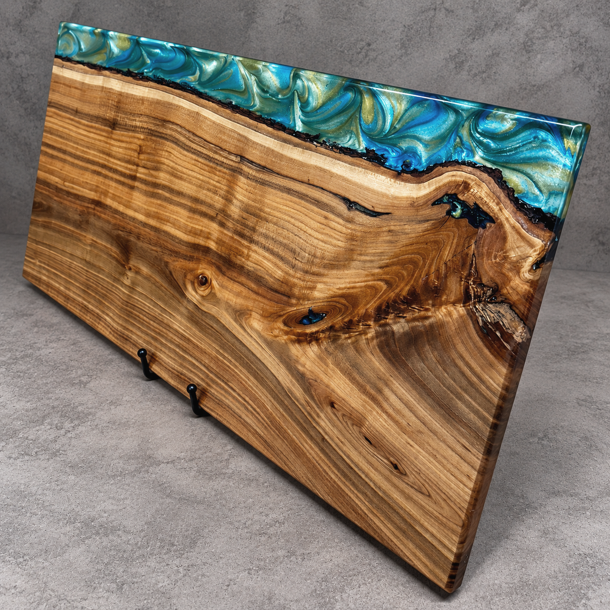 Wood Epoxy Art, Blue Epoxy Art, Turquoise Epoxy, Gold Epoxy, Charcuterie Board, Food Safe Serving Board, Handmade Wood Art, Personalized Wood Art, Live Edge Wood, Epoxy Resin Art, Pennsylvania Made, Trees To Home