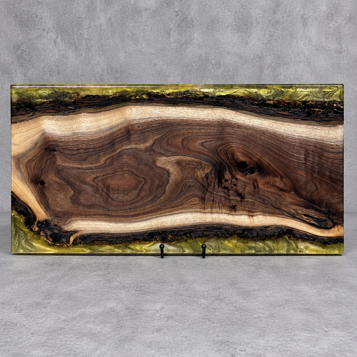 Golden Enchantment – Handcrafted Wood & Epoxy Art