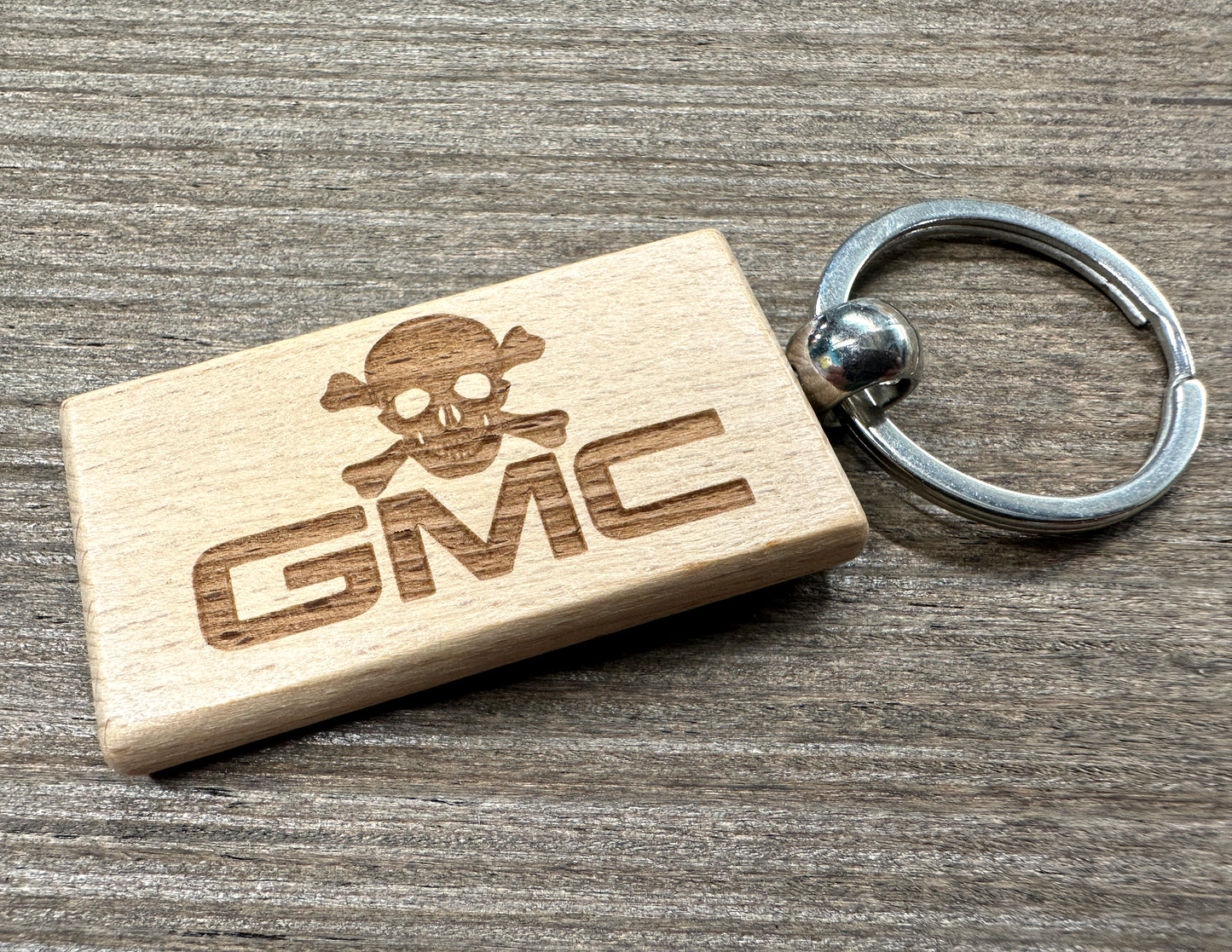 Personalized Rectangle Wood Keychain